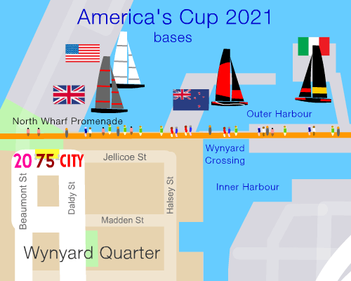 New Zealand, Auckland, Americas Cup 2021 animation